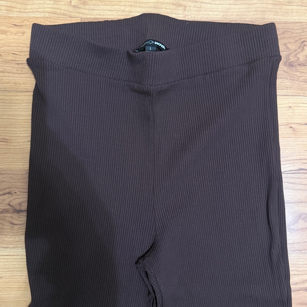 FLARED RIBBED PANTS - Picture 2 of 2